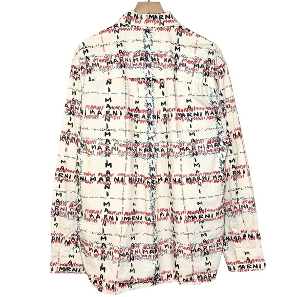 Marni Crossroads Poplin Shirt in Antique White - Picture 3 of 7